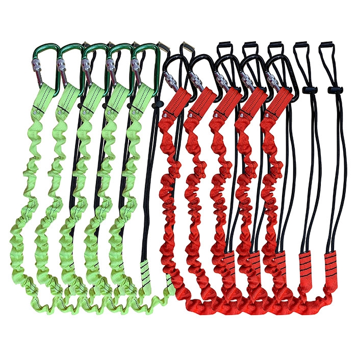 SECULOK Elastic Tool Lanyard with Carabiner, 15 lb Capacity (10pcs)